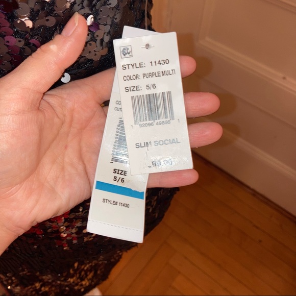 NWT purple and silver sequin bodycon 5/6 - Picture 6 of 12